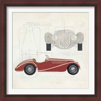 Framed 'Roadster I Red Car' border=