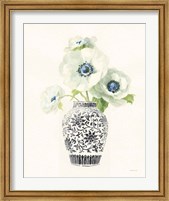 Framed 'Floral Chinoiserie II Black Crop' border=