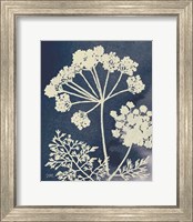 Framed Dark Blue Sky Garden II