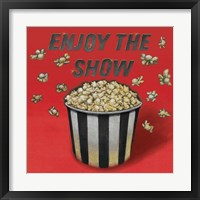 Framed 'Enjoy the Show Red' border=