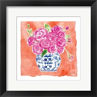 Framed Chinoiserie Roses II