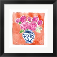 Framed Chinoiserie Roses I