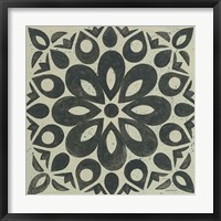 Black and White Tile III Framed Print