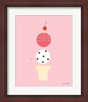 Framed 'Ice Cream and Cherry II' border=