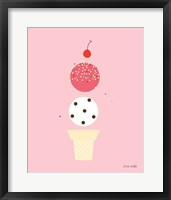 Framed Ice Cream and Cherry II