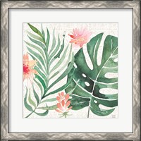 Framed 'Paradise Petals III' border=