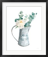 Floursack Home V on White Framed Print