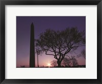 Framed Nightfall at the Washington Monument