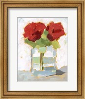 Framed 'Cut Roses I' border=