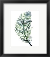 Framed 'Watercolor Palm Leaves III' border=