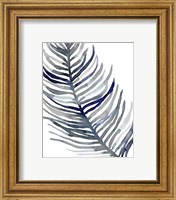 Framed 'Blue Feathered Palm I' border=