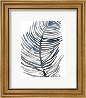 Framed 'Blue Feathered Palm III' border=