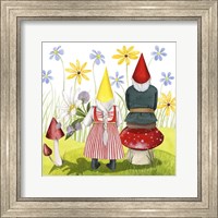 Framed 'Gnome Neighbors III' border=