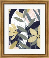 Framed 'Flores Noche II' border=