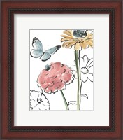 Framed 'Boho Florals III' border=