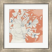 Framed 'Terracotta Flowers I' border=