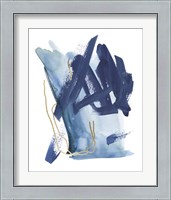 Framed 'Indigo Collide I' border=