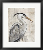 Framed 'Grey Heron I' border=