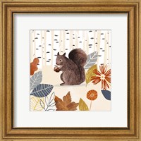 Framed 'Cozy Autumn Woodland IV' border=