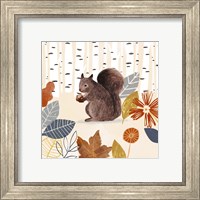 Framed 'Cozy Autumn Woodland IV' border=