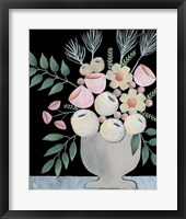 Framed 'Rosada Floral I' border=