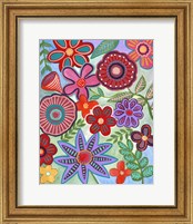 Framed 'Colorful Flores I' border=