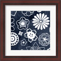 Framed 'Navy Cascade II' border=