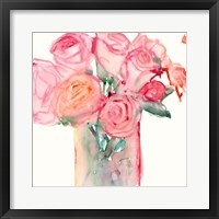 Framed Cottage Roses II