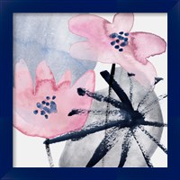 Framed 'Pink Water Lilies III' border=