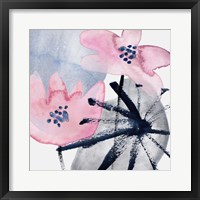 Framed 'Pink Water Lilies III' border=