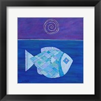 Framed Fish With Spiral Moon