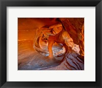 Framed Nevada, Overton, Valley Of Fire State Park Multi-Colored Rock Formation