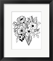 Framed 'Flower Sketch' border=