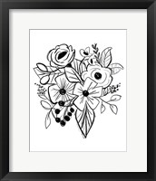 Framed Flower Sketch