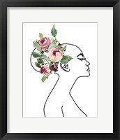 Line Woman Framed Print