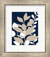 Framed 'Navy Foliage II' border=