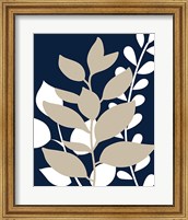 Framed 'Navy Foliage II' border=