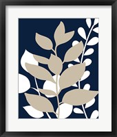 Framed 'Navy Foliage II' border=