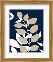 Framed 'Navy Foliage III' border=