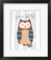 Framed Grow Wise Owl