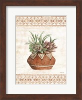 Framed Southwest Terracotta Succulents II