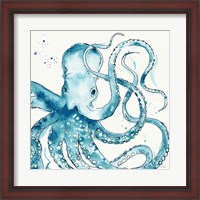 Framed 'Deep Sea VIII Teal' border=