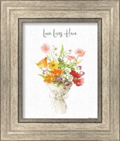 Framed 'Farmhouse Floral V' border=