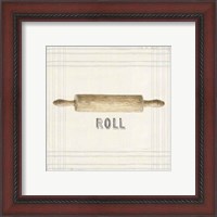 Framed 'Floursack Kitchen Sign II Neutral Sq' border=