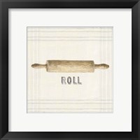 Framed 'Floursack Kitchen Sign II Neutral Sq' border=