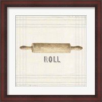 Framed 'Floursack Kitchen Sign II Neutral Sq' border=