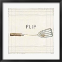 Floursack Kitchen Sign I Neutral Sq Framed Print