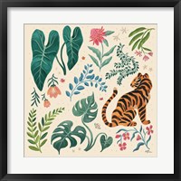 Jungle Love V Cream Framed Print