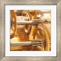 Framed 'Gilded Gears I' border=