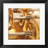 Gilded Gears I Framed Print